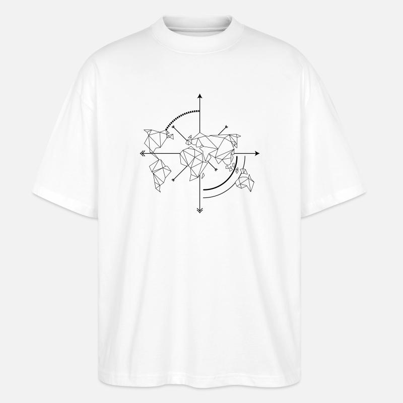 Travel the World - Stanley/Stella Oversized Unisex Bio T-Shirt Blaster 2.0 - Weiß