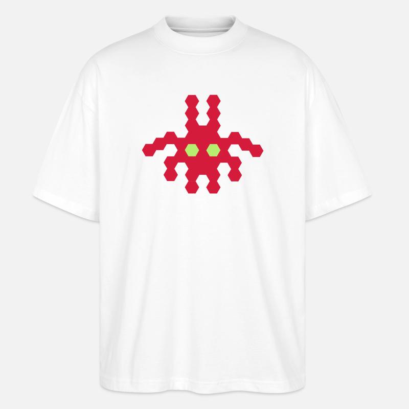 Alien Bug - Stanley/Stella Oversized Unisex Organic T-shirt Blaster 2.0 - white