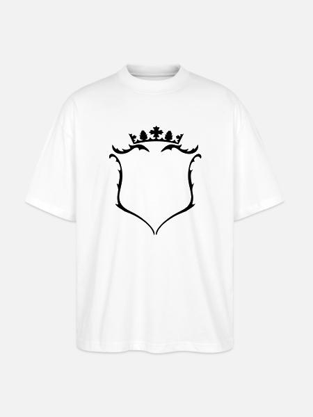 A crest with crown - Stanley/Stella Oversized Unisex Organic T-shirt Blaster 2.0 - white