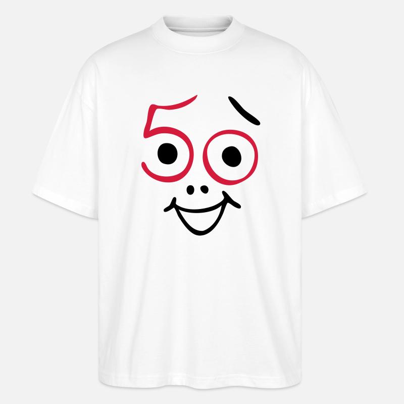 50 Jahre und noch frisch ! - Stanley/Stella Oversized Unisex Bio T-Shirt Blaster 2.0 - Weiß