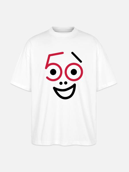 50 years old and still fresh! - Stanley/Stella Oversized Unisex Organic T-shirt Blaster 2.0 - white