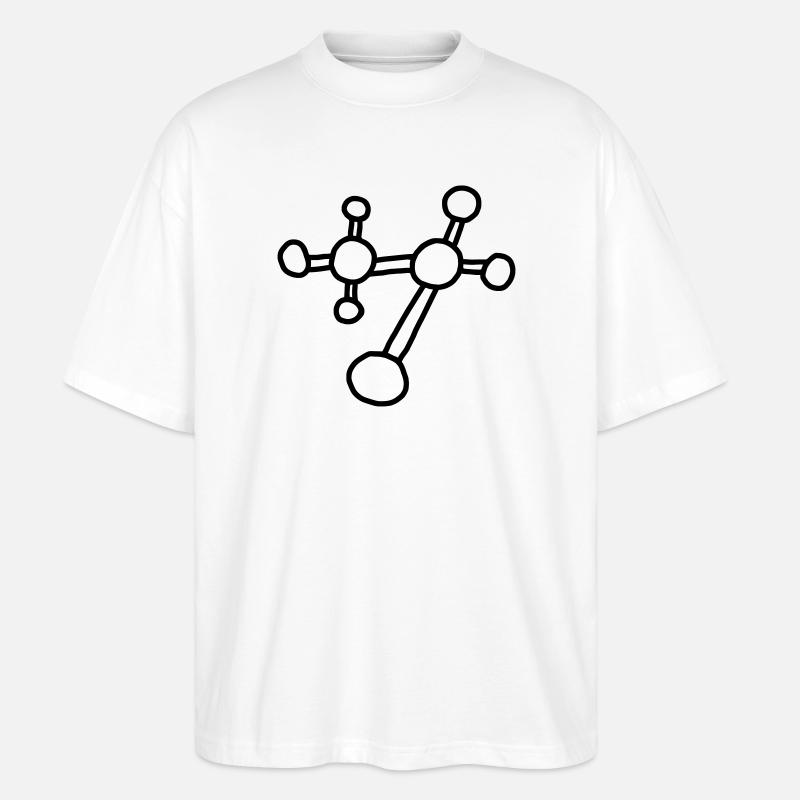 Molécule atomique / physique mécanique réseau atomique - T-shirt bio Blaster 2.0 coupe oversize Stanley/Stella Unisexe - blanc