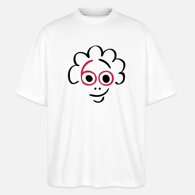 60 Jahre - coole Frau! - Stanley/Stella Oversized Unisex Bio T-Shirt Blaster 2.0 - Weiß