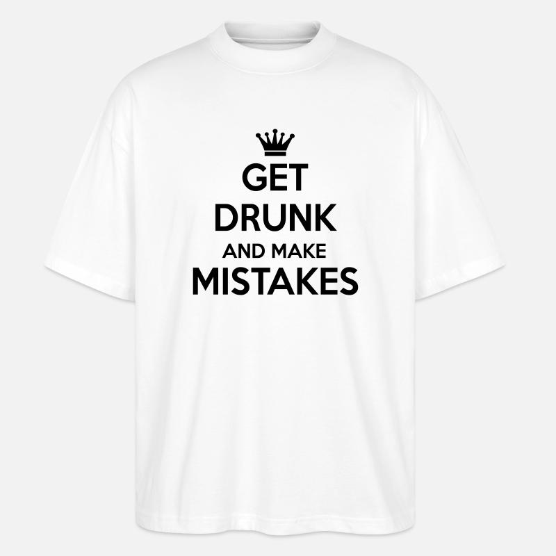 2541614 15988570 drunk - Stanley/Stella Oversized Unisex Bio T-Shirt Blaster 2.0 - Weiß