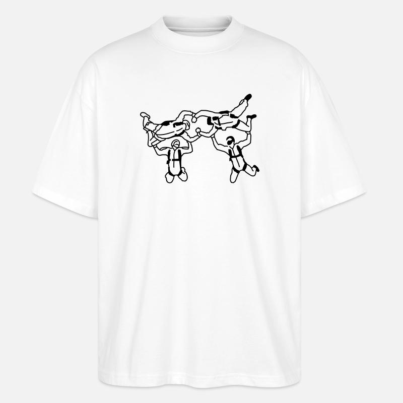 Skydiving - Stanley/Stella Oversized Unisex Bio T-Shirt Blaster 2.0 - Weiß