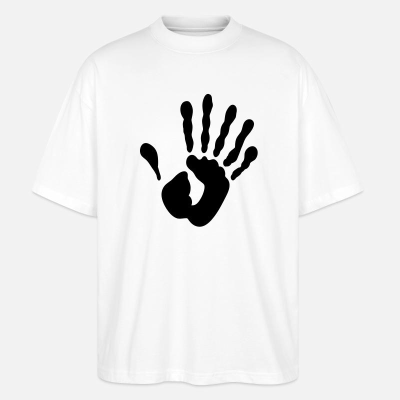 Alien Hand - Stanley/Stella Oversized Unisex Bio T-Shirt Blaster 2.0 - Weiß