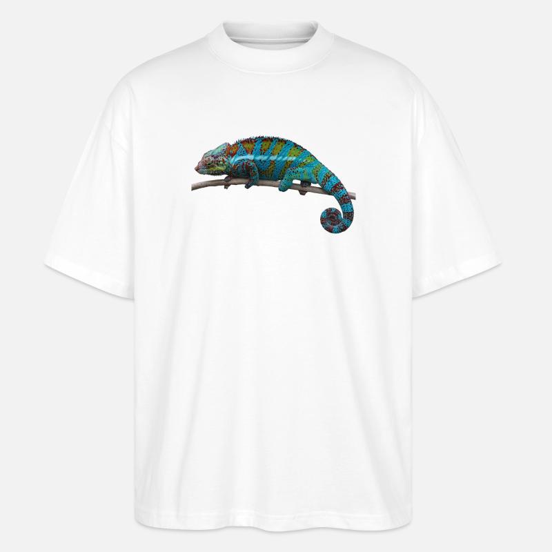Chamäleon - Stanley/Stella Oversized Unisex Bio T-Shirt Blaster 2.0 - Weiß