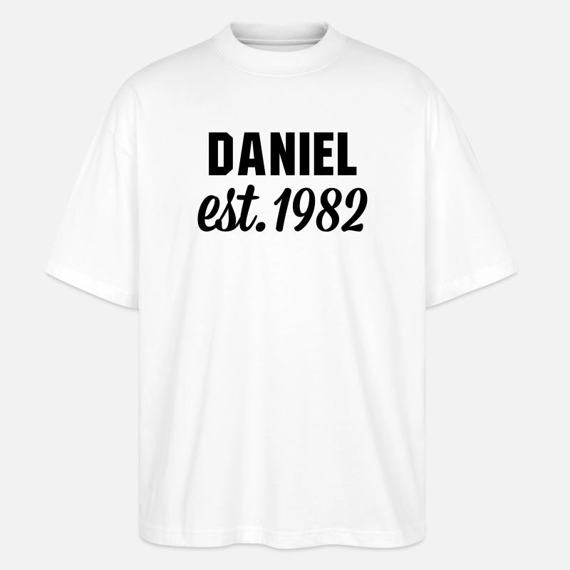 Daniel est 1982 - Stanley/Stella Oversized Unisex Bio T-Shirt Blaster 2.0 - Weiß