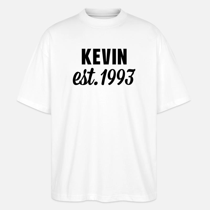 Kevin est 1993 - Stanley/Stella Oversized Unisex Bio T-Shirt Blaster 2.0 - Weiß