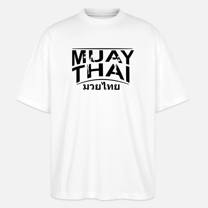 Muay Thai Fighter - Stanley/Stella Oversized Unisex Bio T-Shirt Blaster 2.0 - Weiß