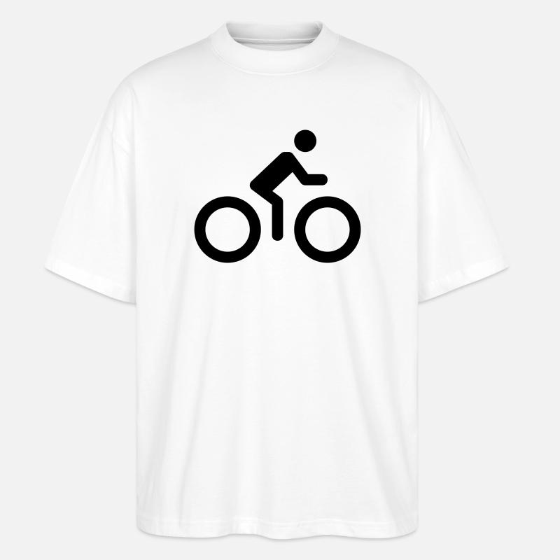 Bicycle Logo - Stanley/Stella Oversized Unisex Bio T-Shirt Blaster 2.0 - Weiß
