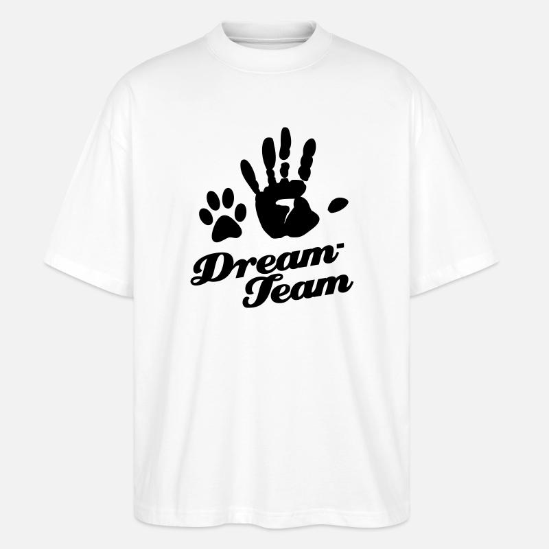 Dream-Team Dog Owner - Stanley/Stella Oversized Unisex Organic T-shirt Blaster 2.0 - white