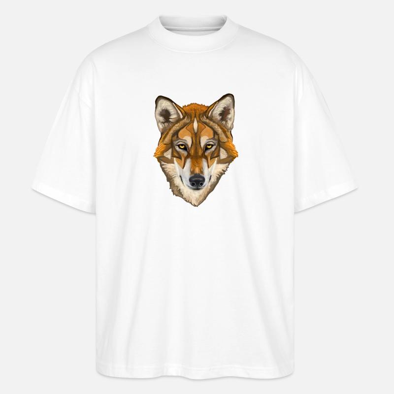 loup - T-shirt bio Blaster 2.0 coupe oversize Stanley/Stella Unisexe - blanc