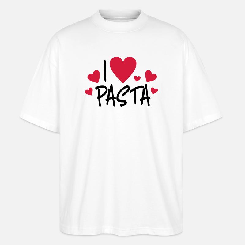 pasta - Stanley/Stella Oversized Unisex Organic T-shirt Blaster 2.0 - white