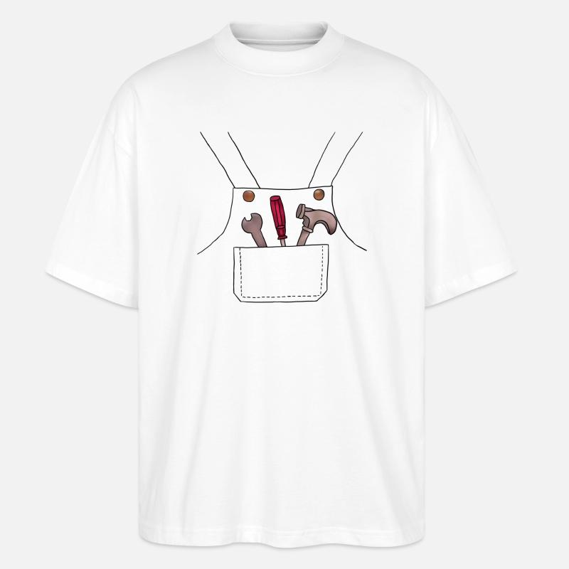 Handwerker - Stanley/Stella Oversized Unisex Bio T-Shirt Blaster 2.0 - Weiß