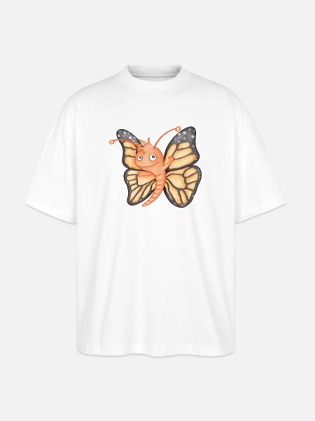 kleiner Schmetterling - Stanley/Stella Oversized Unisex Bio T-Shirt Blaster 2.0 - Weiß