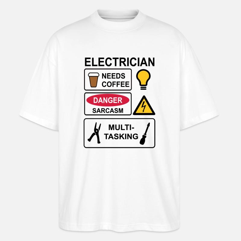 Electrician - Stanley/Stella Oversized Unisex Bio T-Shirt Blaster 2.0 - Weiß