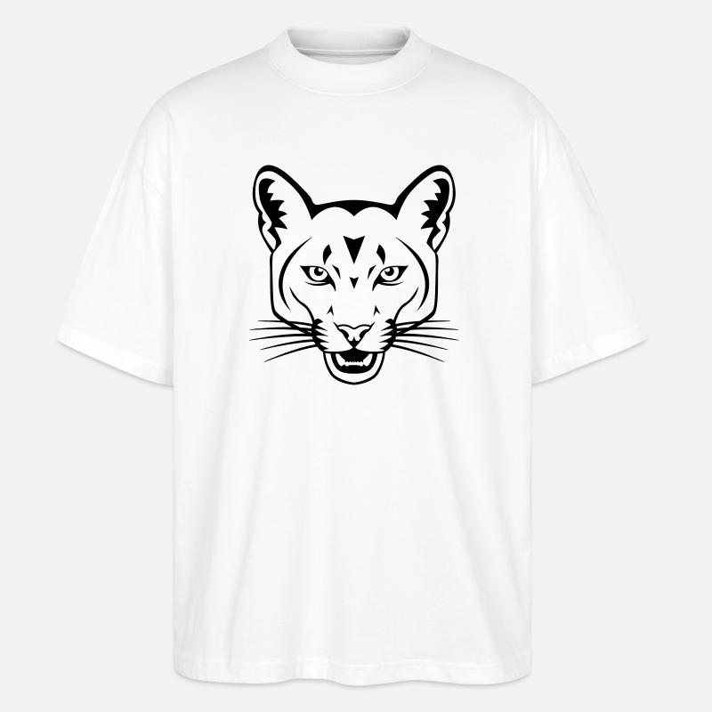 Raubkatze - Stanley/Stella Oversized Unisex Bio T-Shirt Blaster 2.0 - Weiß