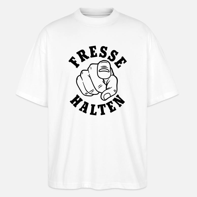 Fresse halten - Stanley/Stella Oversized Unisex Bio T-Shirt Blaster 2.0 - Weiß