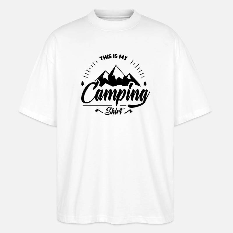 Das ist mein Campinghemd - Stanley/Stella Oversized Unisex Bio T-Shirt Blaster 2.0 - Weiß