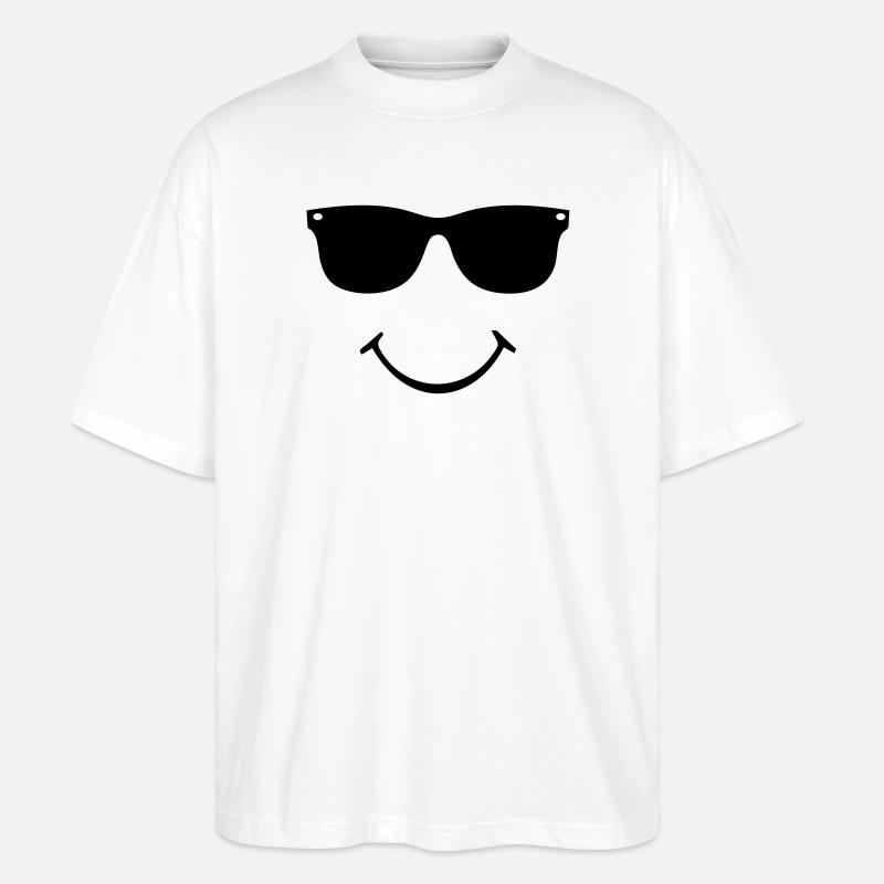 smiley face - Stanley/Stella Oversized Unisex Bio T-Shirt Blaster 2.0 - Weiß