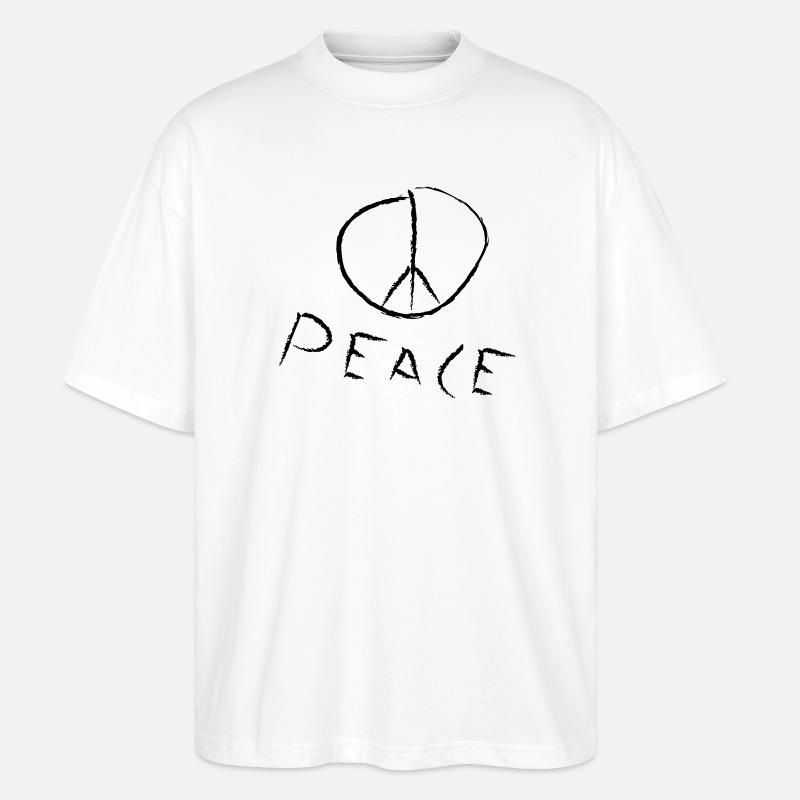 peace exit-shirt - Stanley/Stella Oversized Unisex Organic T-shirt Blaster 2.0 - white