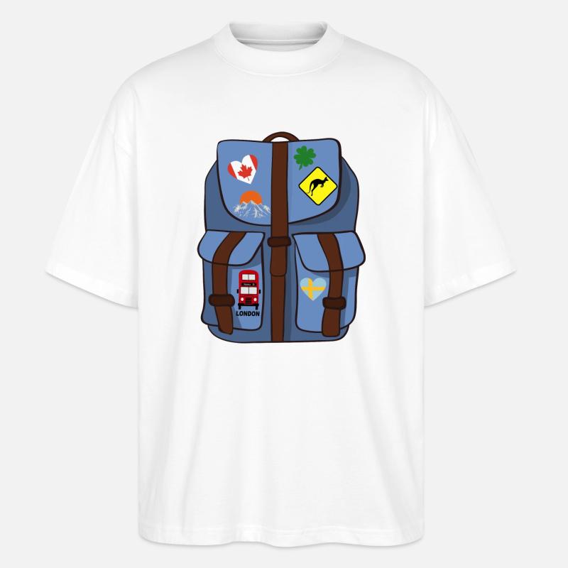 Sac à dos - T-shirt bio Blaster 2.0 coupe oversize Stanley/Stella Unisexe - blanc