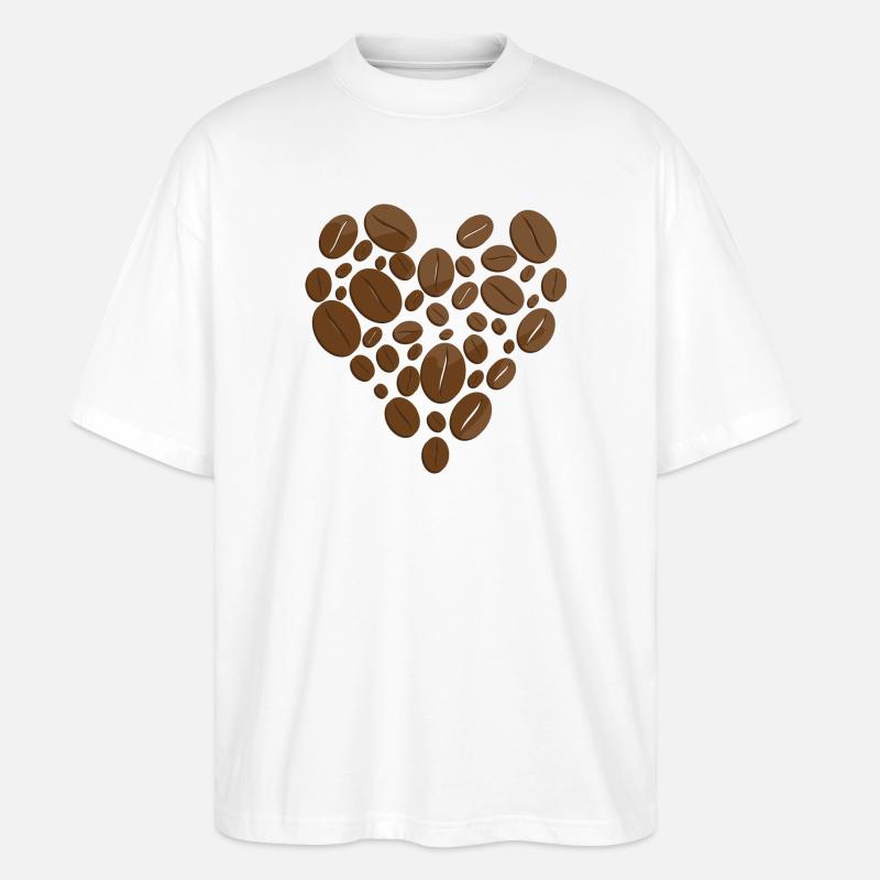 Kaffee - Stanley/Stella Oversized Unisex Bio T-Shirt Blaster 2.0 - Weiß