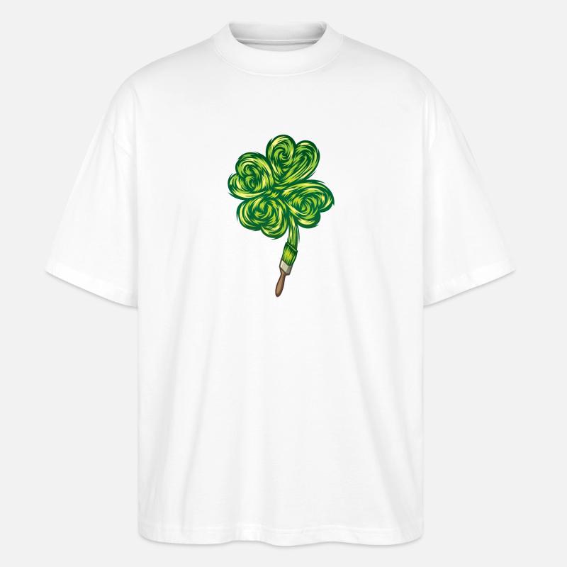 Clover - "I make my own luck" - T-shirt bio Blaster 2.0 coupe oversize Stanley/Stella Unisexe - blanc