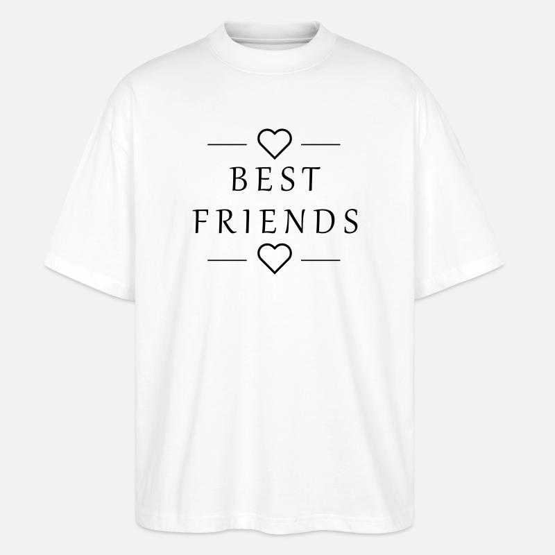 Beste Freunde - Stanley/Stella Oversized Unisex Bio T-Shirt Blaster 2.0 - Weiß