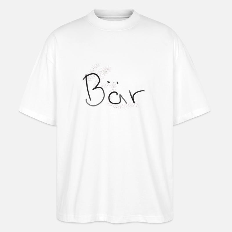 Bär - Stanley/Stella Oversized Unisex Bio T-Shirt Blaster 2.0 - Weiß