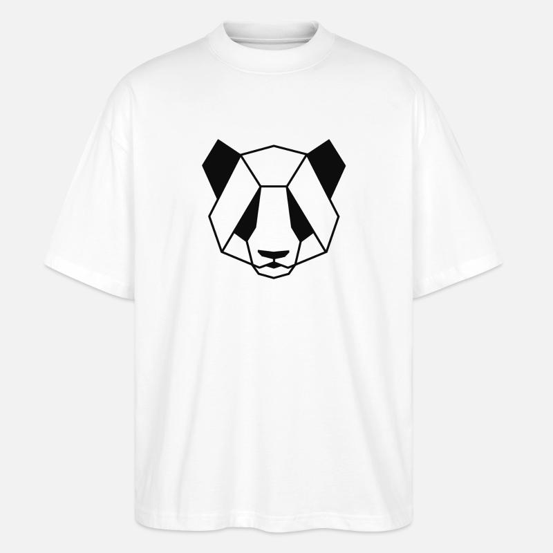 Panda - Stanley/Stella Oversized Unisex Bio T-Shirt Blaster 2.0 - Weiß