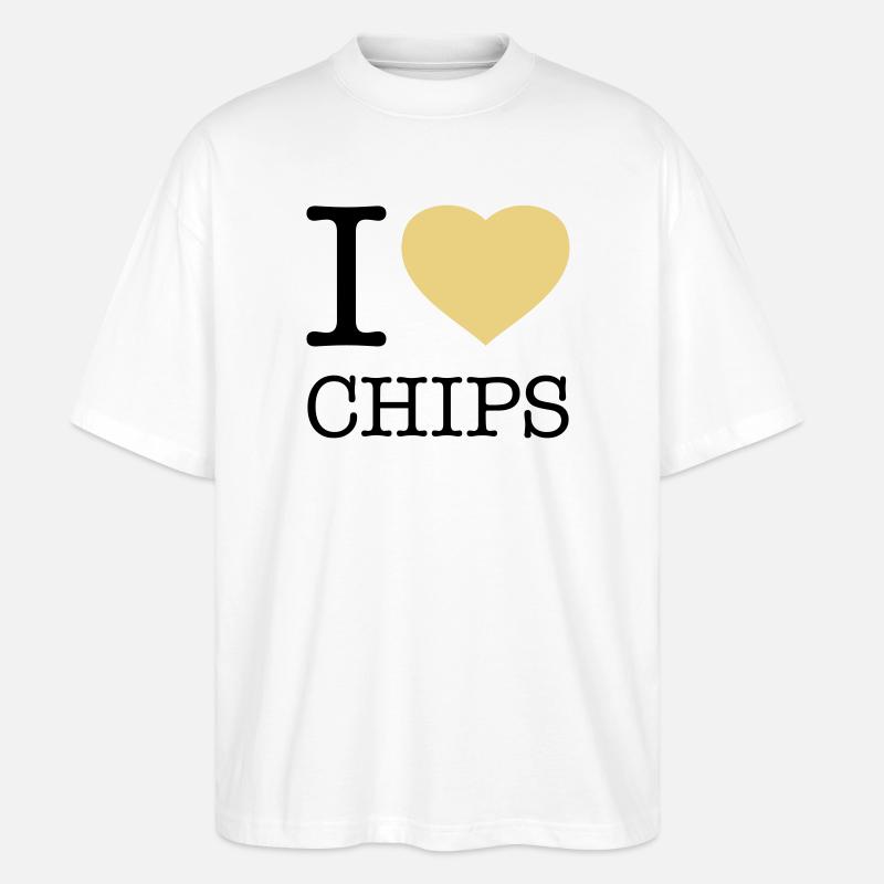 I LOVE CHIPS - T-shirt bio Blaster 2.0 coupe oversize Stanley/Stella Unisexe - blanc