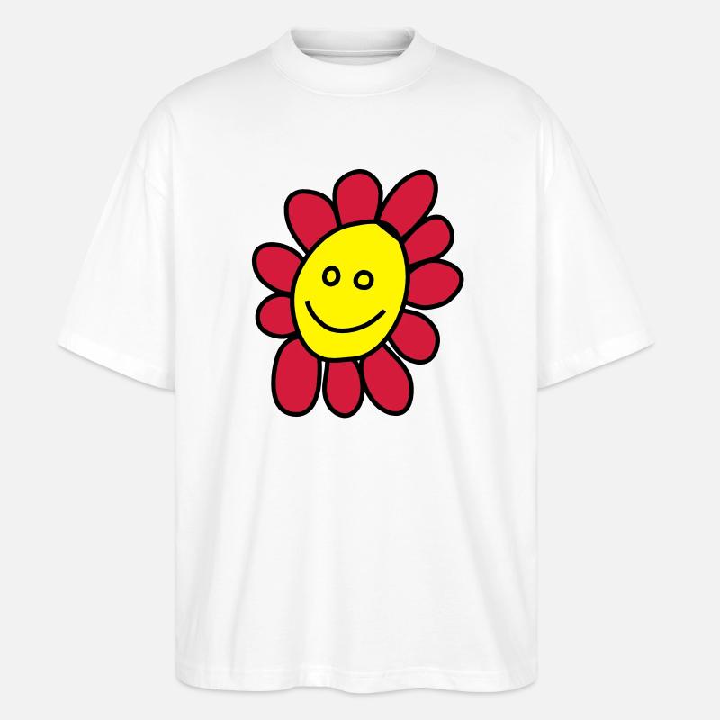 Ich bin eine Blume - Stanley/Stella Oversized Unisex Bio T-Shirt Blaster 2.0 - Weiß