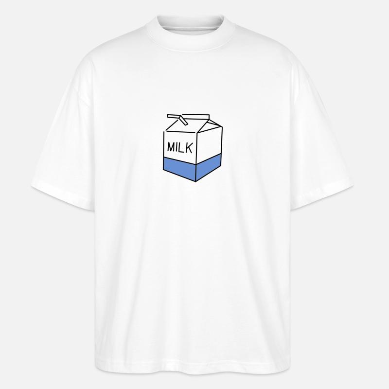 Milch - Stanley/Stella Oversized Unisex Bio T-Shirt Blaster 2.0 - Weiß