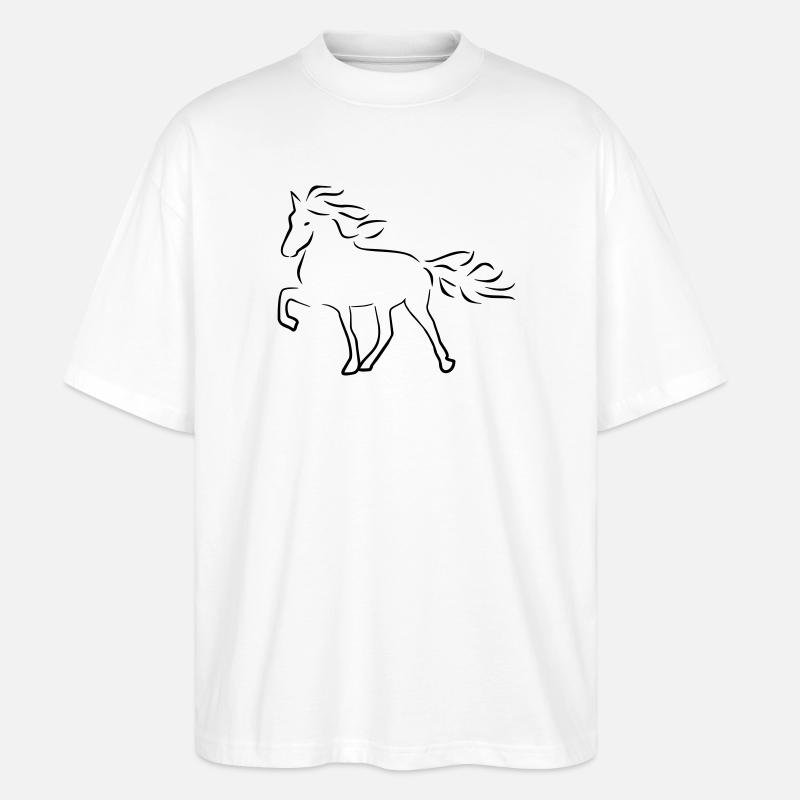 Cheval d’Islande - T-shirt bio Blaster 2.0 coupe oversize Stanley/Stella Unisexe - blanc