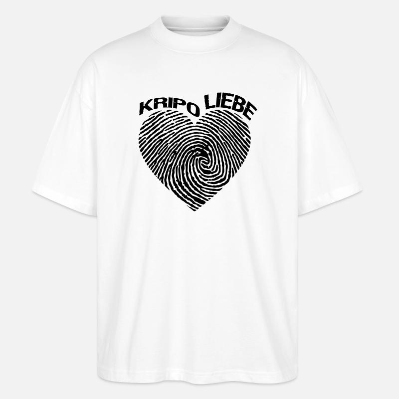 Kripo Liebe Kriminalpolizei Polizei Polizist Fun - Stanley/Stella Oversized Unisex Bio T-Shirt Blaster 2.0 - Weiß