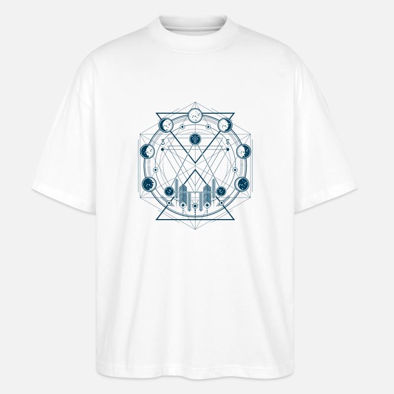 géométrie - T-shirt bio Blaster 2.0 coupe oversize Stanley/Stella Unisexe - blanc