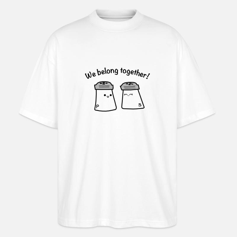 Liebe Beziehung Salz Pfeffer - Stanley/Stella Oversized Unisex Bio T-Shirt Blaster 2.0 - Weiß