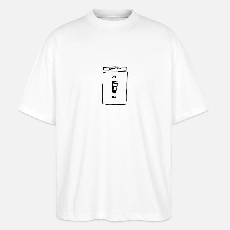 Light switch Emotion On Off - Stanley/Stella Oversized Unisex Organic T-shirt Blaster 2.0 - white