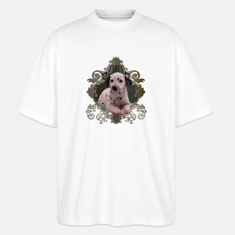 Netter Dalmatiner - Stanley/Stella Oversized Unisex Bio T-Shirt Blaster 2.0 - Weiß