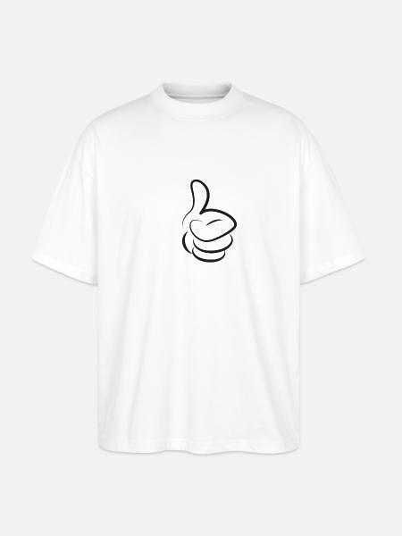 Thumbs up! - Stanley/Stella Oversized Unisex Organic T-shirt Blaster 2.0 - white