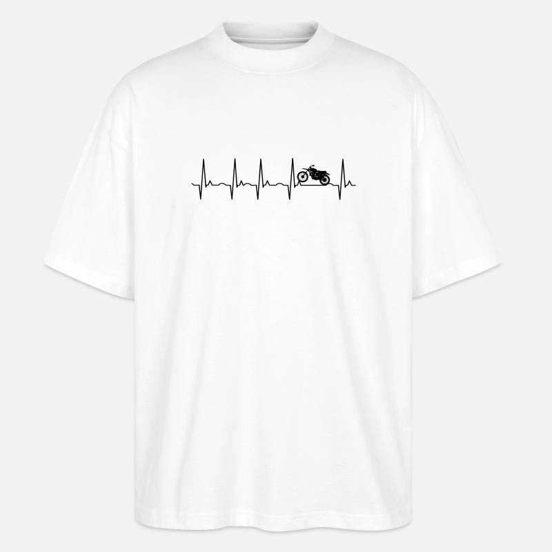 Motorrad - Stanley/Stella Oversized Unisex Bio T-Shirt Blaster 2.0 - Weiß