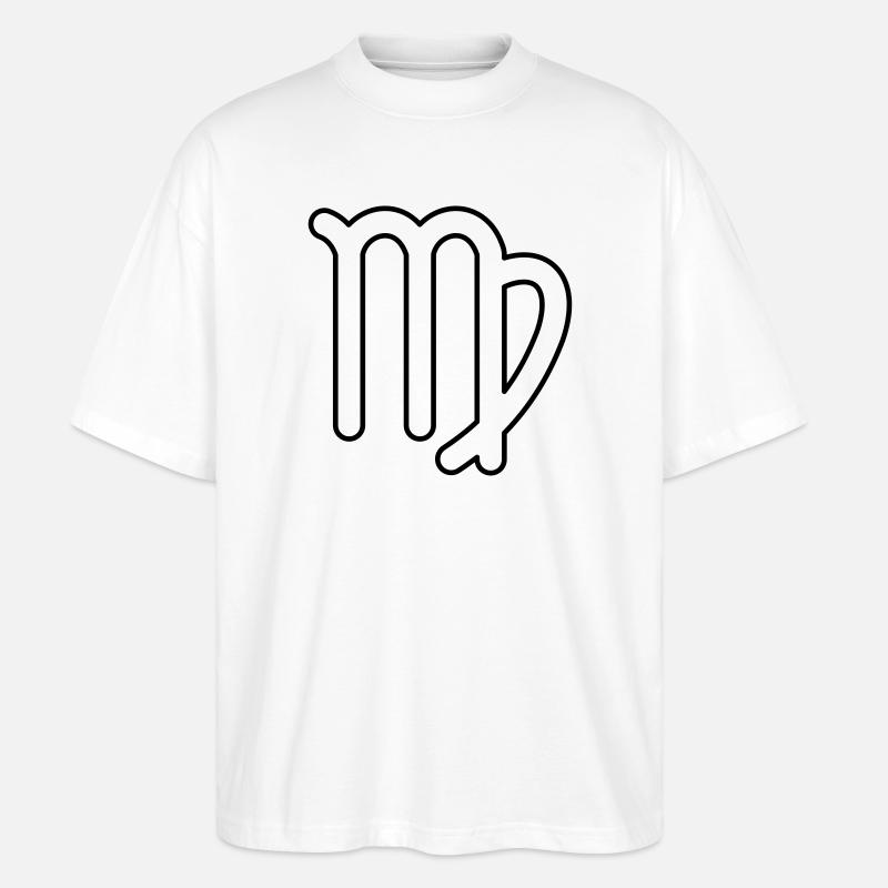Jungfrau Sternzeichen Sternbild Tierkreiszeichen - Stanley/Stella Oversized Unisex Bio T-Shirt Blaster 2.0 - Weiß