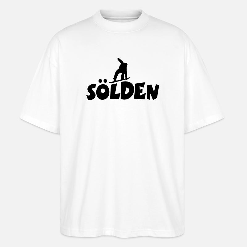 Sölden Snowboarding - Stanley/Stella Oversized Unisex Bio T-Shirt Blaster 2.0 - Weiß