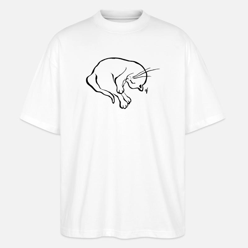 Mon petit chat se remet - T-shirt bio Blaster 2.0 coupe oversize Stanley/Stella Unisexe - blanc