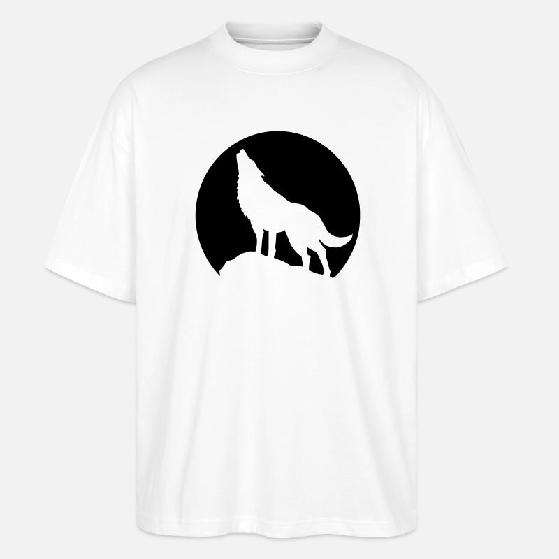 mond wolf - Stanley/Stella Oversized Unisex Bio T-Shirt Blaster 2.0 - Weiß