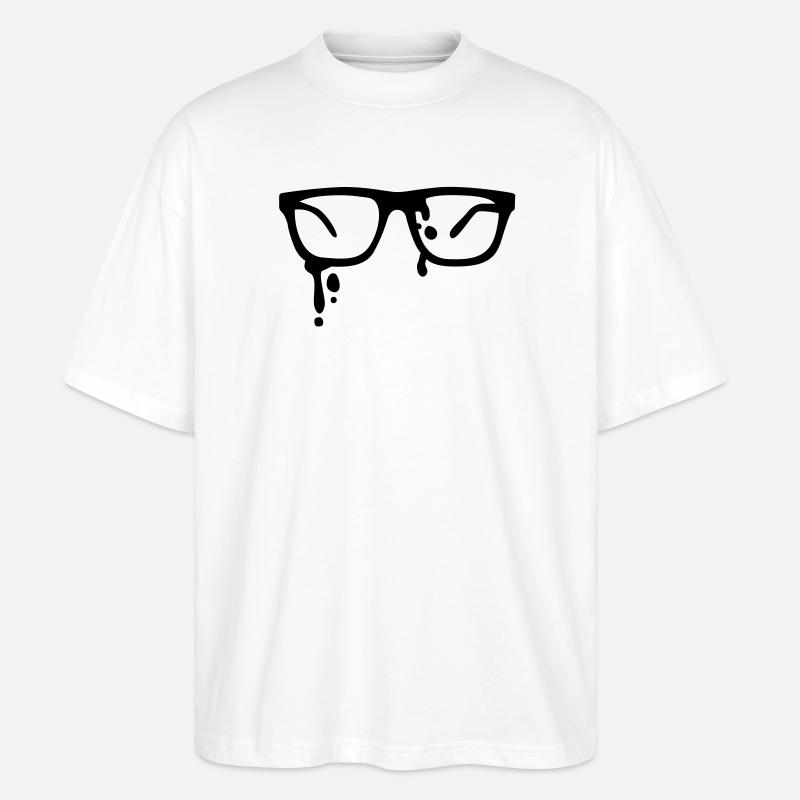 hip brille - glasses - Stanley/Stella Oversized Unisex Bio T-Shirt Blaster 2.0 - Weiß