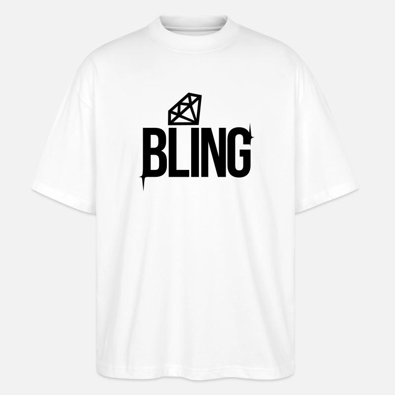 Bling - Stanley/Stella Oversized Unisex Bio T-Shirt Blaster 2.0 - Weiß