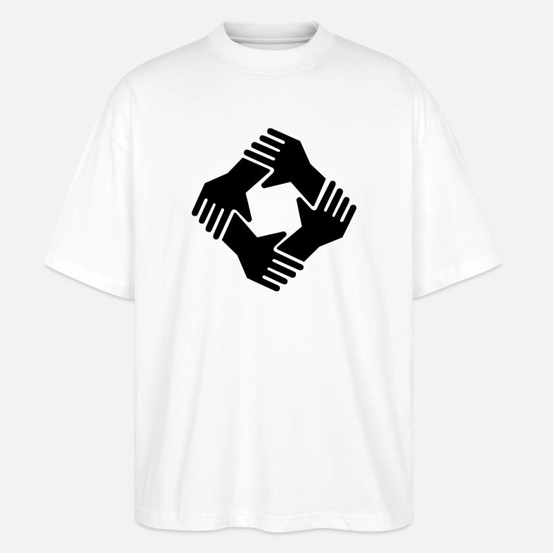 together gemeinsam Zusammenhalt - Stanley/Stella Oversized Unisex Bio T-Shirt Blaster 2.0 - Weiß